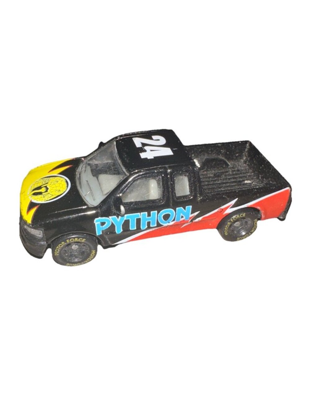 Golden Wheel Diecast Python 24 Pick Up Truck Black Red Python Snake